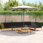 Set of garden pallet sofas and cushions 5 pieces acacia wood by , Outdoor sofas - Ref: Foro24-3209514, Price: 913,48 €, Disco...