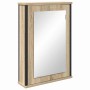 Juego de muebles de baño 3 pcs Marrón 33 x 33 x 120.5 cm