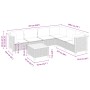 Gartensofagarnitur 7-teilig mit schwarzen Polstern aus synthetischem Rattan von , Gartensets - Ref: Foro24-3261863, Preis: 46...