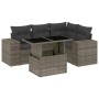 Gartensofagarnitur mit 5-teiligen Kissen aus grauem synthetischem Rattan. von , Gartensets - Ref: Foro24-3269140, Preis: 383,...