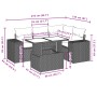 Gartensofagarnitur mit 5-teiligen Kissen aus grauem synthetischem Rattan. von , Gartensets - Ref: Foro24-3269140, Preis: 383,...