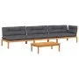 Garten-Palettensofa-Set mit 4-teiligen Akazienholz-Kissen. von , Outdoor-Sofas - Ref: Foro24-3209451, Preis: 702,66 €, Rabatt: %