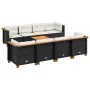 8-piece garden sofa set and black synthetic rattan cushions by , Garden sets - Ref: Foro24-3261767, Price: 701,92 €, Discount: %