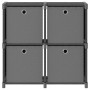 4-cube shelving with gray fabric boxes 69x30x72.5 cm by vidaXL, Bookcases and shelves - Ref: Foro24-322601, Price: 34,74 €, D...