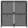 4-cube shelving with gray fabric boxes 69x30x72.5 cm by vidaXL, Bookcases and shelves - Ref: Foro24-322601, Price: 34,41 €, D...