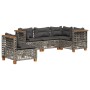Garden sofa set with 5-piece synthetic rattan gray cushions by , Garden sets - Ref: Foro24-3261837, Price: 432,51 €, Discount: %