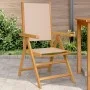 Gartenstühle 2 Stück Massivholz Akazie und Stoff in Grau-Taupe von , Gartenstühle - Ref: Foro24-367659, Preis: 151,86 €, Raba...