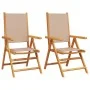 Gartenstühle 2 Stück Massivholz Akazie und Stoff in Grau-Taupe von , Gartenstühle - Ref: Foro24-367659, Preis: 151,86 €, Raba...