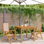 Gartenstühle 2 Stück Massivholz Akazie und Stoff in Grau-Taupe von , Gartenstühle - Ref: Foro24-367659, Preis: 158,10 €, Raba...