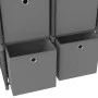 4-cube shelving with gray fabric boxes 69x30x72.5 cm by vidaXL, Bookcases and shelves - Ref: Foro24-322601, Price: 34,41 €, D...