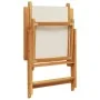 Sillas jardín reclinables 4 uds tela madera maciza blanco crema de , Sillas de jardín - Ref: Foro24-3214538, Precio: 287,51 €...