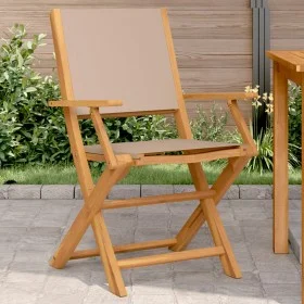 Gartenstühle 2 Stück Massivholz Akazie und Stoff in Grau-Taupe von , Gartenstühle - Ref: Foro24-367671, Preis: 133,58 €, Raba...