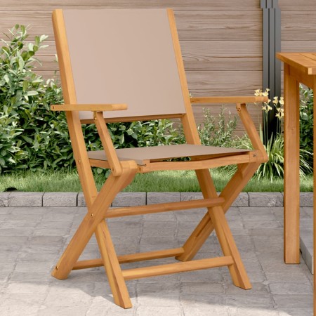 Gartenstühle 2 Stück Massivholz Akazie und Stoff in Grau-Taupe von , Gartenstühle - Ref: Foro24-367671, Preis: 139,88 €, Raba...