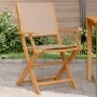 Garden chairs 2 units solid acacia wood and taupe gray fabric by , Garden chairs - Ref: Foro24-367671, Price: 139,88 €, Disco...