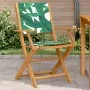 Gartenstühle 2 Stück aus Akazienholz und Stoff mit Blattmuster von , Gartenstühle - Ref: Foro24-367673, Preis: 128,11 €, Raba...