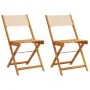 Bistrostühle, 2 Stück Massivholz Akazie und beige Stoff von , Gartenstühle - Ref: Foro24-367684, Preis: 85,70 €, Rabatt: %