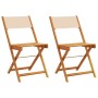 Bistrostühle, 2 Stück Massivholz Akazie und beige Stoff von , Gartenstühle - Ref: Foro24-367684, Preis: 85,70 €, Rabatt: %