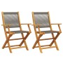 Gartenstühle 2 Stück Massivholz Akazie Polypropylen Grau von , Gartenstühle - Ref: Foro24-367667, Preis: 141,52 €, Rabatt: %