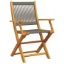 Gartenstühle 2 Stück Massivholz Akazie Polypropylen Grau von , Gartenstühle - Ref: Foro24-367667, Preis: 139,55 €, Rabatt: %