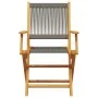 Gartenstühle 2 Stück Massivholz Akazie Polypropylen Grau von , Gartenstühle - Ref: Foro24-367667, Preis: 139,55 €, Rabatt: %