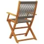 Gartenstühle 2 Stück Massivholz Akazie Polypropylen Grau von , Gartenstühle - Ref: Foro24-367667, Preis: 139,55 €, Rabatt: %