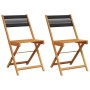 Sillas bistró 2 uds madera maciza acacia y polipropileno negro de , Sillas de jardín - Ref: Foro24-367678, Precio: 91,90 €, D...