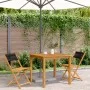 Sillas bistró 2 uds madera maciza acacia y polipropileno negro de , Sillas de jardín - Ref: Foro24-367678, Precio: 90,25 €, D...