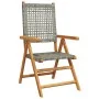 8 Stück verstellbare Gartenstühle aus PE-Rattan und massivem Holz in Grau. von , Gartenstühle - Ref: Foro24-3214525, Preis: 5...