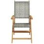 8 Stück verstellbare Gartenstühle aus PE-Rattan und massivem Holz in Grau. von , Gartenstühle - Ref: Foro24-3214525, Preis: 5...