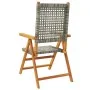 8 Stück verstellbare Gartenstühle aus PE-Rattan und massivem Holz in Grau. von , Gartenstühle - Ref: Foro24-3214525, Preis: 5...