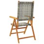 8 Stück verstellbare Gartenstühle aus PE-Rattan und massivem Holz in Grau. von , Gartenstühle - Ref: Foro24-3214525, Preis: 6...