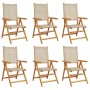Reclining garden chairs 6 pcs PE rattan solid wood beige by , Garden chairs - Ref: Foro24-3214527, Price: 485,05 €, Discount: %