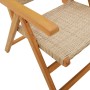 6er-Set Gartenliegen aus PE-Rattan in massiver Holzoptik in Beige von , Gartenstühle - Ref: Foro24-3214527, Preis: 485,05 €, ...