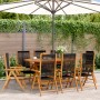 Gartenliegestühle 8 Stück Massivholz Akazie Schwarz von , Gartenstühle - Ref: Foro24-3214531, Preis: 609,09 €, Rabatt: %