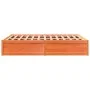 Solid pine wood bed frame in brown wax finish 140x190 cm by , Beds and slatted bases - Ref: Foro24-3282383, Price: 205,06 €, ...