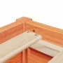 Massives Kiefernholzbettgestell in brauner Wachsfarbe, 140x190 cm. von , Betten und Lattenroste - Ref: Foro24-3282383, Preis:...