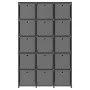 Estantería de 15 cubos con cajas de tela gris 103x30x175,5 cm de vidaXL, Librerías y estanterías - Ref: Foro24-322621, Precio...