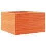 Solid pine wood planter in brown wax 80x80x45.5 cm by , Pots and planters - Ref: Foro24-847260, Price: 143,28 €, Discount: %