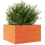Solid pine wood planter in brown wax 80x80x45.5 cm by , Pots and planters - Ref: Foro24-847260, Price: 144,76 €, Discount: %