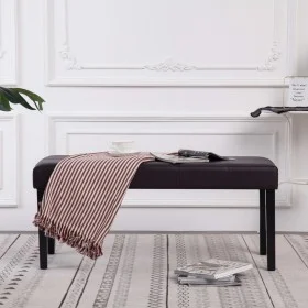 Synthetic leather bench 106 cm brown by , Benches for halls and storage - Ref: Foro24-281310, Price: 95,95 €, Discount: %