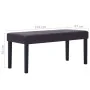 Banco de cuero sintético 106 cm marrón de , Bancos para recibidores y almacenamiento - Ref: Foro24-281310, Precio: 95,94 €, D...