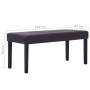 Kunstlederbank 106 cm braun von , Bänke für Hallen und Lager - Ref: Foro24-281310, Preis: 92,98 €, Rabatt: %