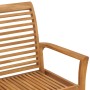 Banco de jardín madera maciza de teca con cojín negro 112 cm by , garden benches - Ref: Foro24-3062656, Price: 152,94 €, Disc...