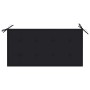 Banco de jardín madera maciza de teca con cojín negro 112 cm by , garden benches - Ref: Foro24-3062656, Price: 152,94 €, Disc...