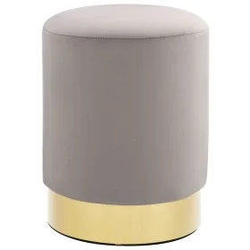 Light gray and gold velvet stool by , Folding stools and chairs - Ref: Foro24-249834, Price: 42,93 €, Discount: %