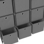 Shelving with 12 cubes with gray fabric boxes 103x30x141 cm by vidaXL, Bookcases and shelves - Ref: Foro24-322617, Price: 85,...