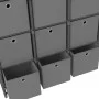 Shelving with 12 cubes with gray fabric boxes 103x30x141 cm by vidaXL, Bookcases and shelves - Ref: Foro24-322617, Price: 80,...