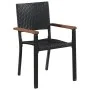 Juego de comedor para jardín 5 piezas negro de , Conjuntos de jardín - Ref: Foro24-3068764, Precio: 366,19 €, Descuento: %