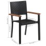 5-teiliges Garten-Esszimmerset schwarz von , Gartensets - Ref: Foro24-3068764, Preis: 382,87 €, Rabatt: %