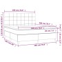 Box spring bed with mattress and LED lights, cream fabric, 180x200 cm. by , Beds and slatted bases - Ref: Foro24-3134898, Pri...